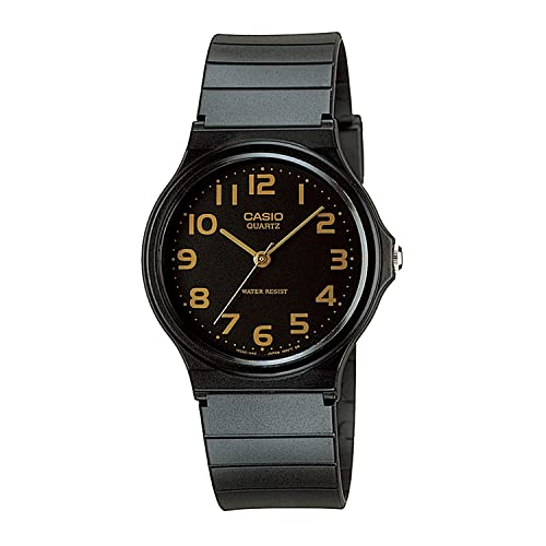 Casio Analog Watch MQ-24-1B2L / -24UC-3B with Urethane Strap, Unisex, Black with Gold Arabic or Matte Green, Imported.