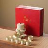 Chinese Lazy Tea Set, National Style Simple Style Automatic Tea Making Household Portable Stone Grinding Teapot