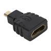 10 Pcs Black ABS Micro HDMI to HDMI Adapter Connector Support 1080P for Raspberry Pi 4B
