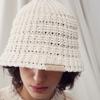 RE RHEE BRAIDED BUCKET HAT WHITE