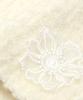 Eondeokeonteulolseutyudio Winter Boucle Beanie Flower Single Beanie / Mohair Boucle / Cream