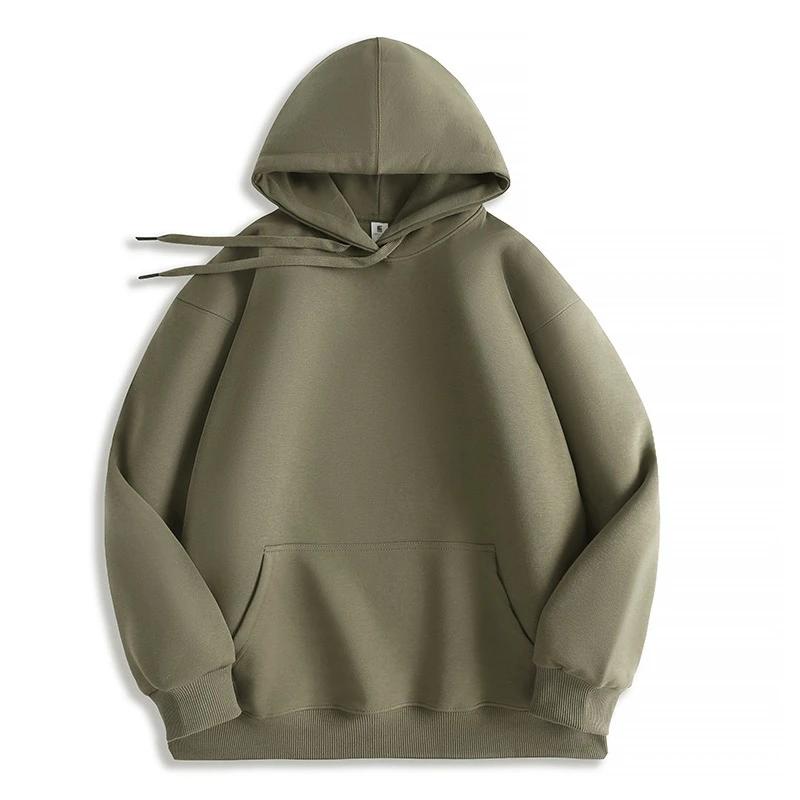 Sudadera de Color Sólido Oversize Para Hombres Mujeres Casual Primavera Otoño