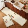 Kitchen Carpet PVC Waterproof Leather Floor Mat Colorful Fish Pattern Rug Oil-proof Non-slip Long Carpets Home Decoration Rugs