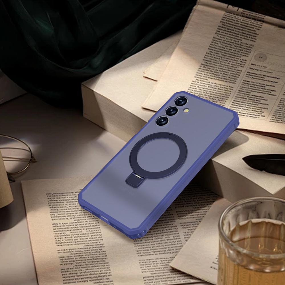 For Samsung Galaxy S25+ Case Compatible with MagSafe Kickstand TPU+PC Anti Drop Phone Cover