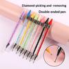 Dual-Ended Applicator Pencil Nail Dot Rod Rhinestone Picker Wax Pen Diamond Picker Stick For Rhinestones Dotting Tool