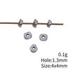 Square Round Mini Spacer Beads Metal Loose Beads For Thin Chain Bracelet Necklace DIY Jewelry Making Supplies For