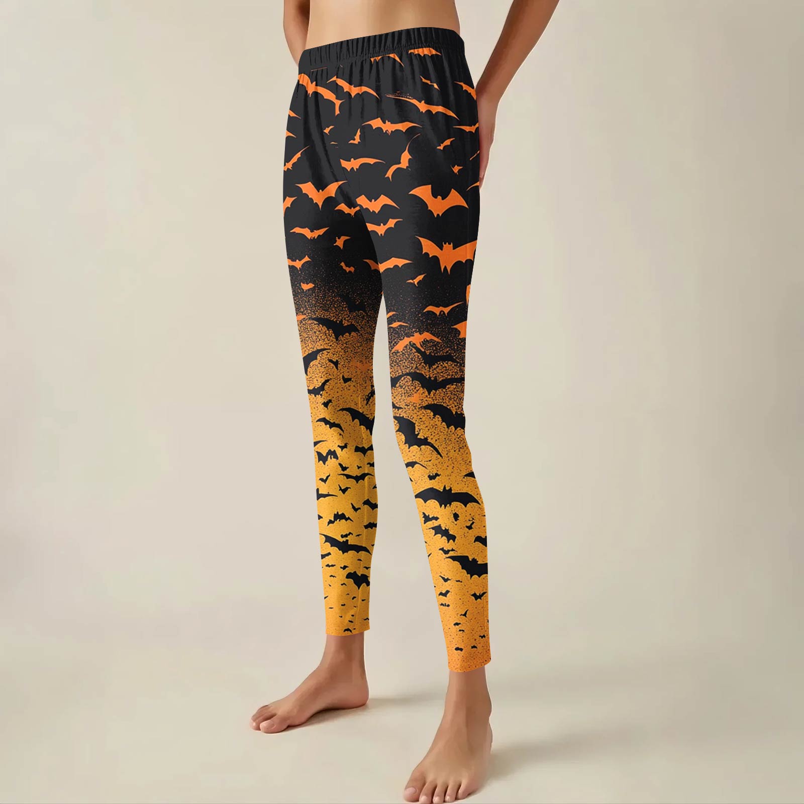 

Женские брюки с эластичным мягким низом и принтом Хэллоуина, повседневные домашние спальные брюки M