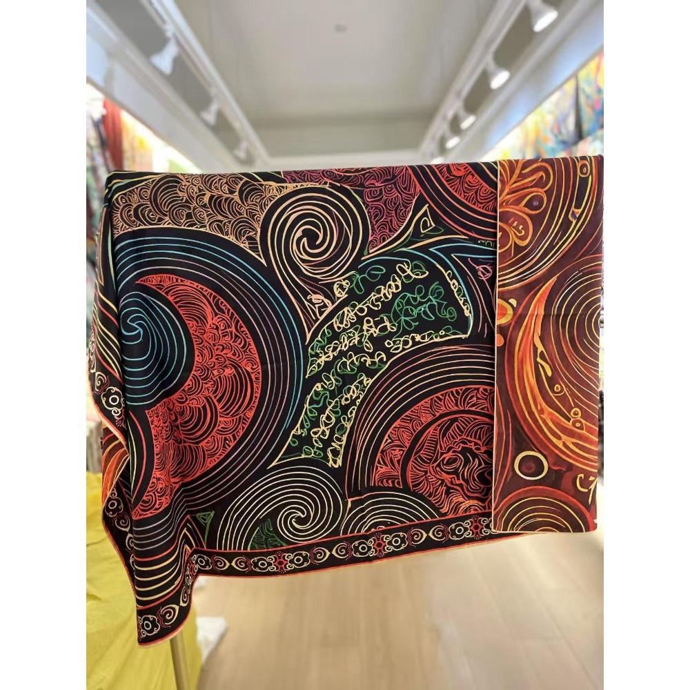

140 * 140 Summer Women S Silk Scarf Scarf Shawl Retro National Style Square Scarf New Chinese Silk Scarf 140*140