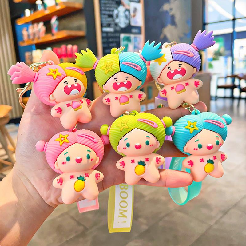 Cartoon Cute Tooth Keychain Fun Silicone Accessory For Bags And Car Keys In Multiple Colors