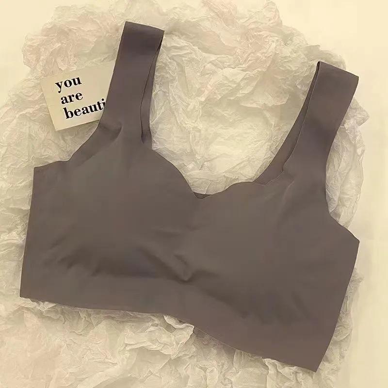 

Нижнее белье девушки не имеют следов, корейская версия противоударных спортивных без стальных колец собирает бюстгальтеры маленькие жилеты, анти-провисание XL [recommended 115-67.5kg]