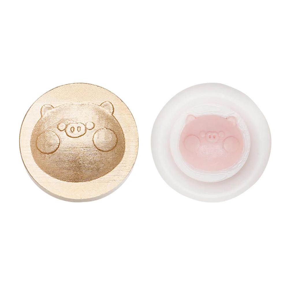 3D Fire Lacquer Seals 15-25mm Embossed Wax Grain Seal Head Retro Brass Multipurpose DIY Craft Decorative Tool for Greeting Card