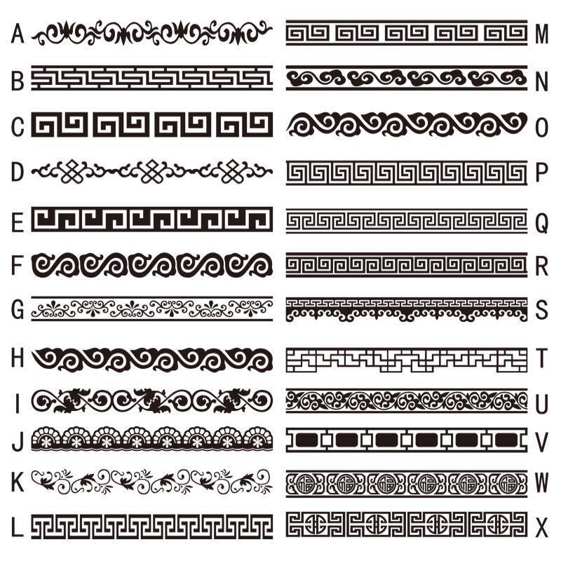 

Chinese Lace Waistline Glass Sticker, Windproof Anti-collision Brushed Gold Corner Strip for Doors/Windows Small