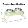 New Portable Pet Feeder 15° Elevated Stainless Steel Cat Bowl Non-Slip Base Foldable Dog Bowls for Dogs