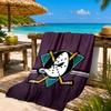 Anaheim Ducks Eishockey Team Strandtuch, Schnelltrocknend, Pflegeleicht, Geeignet für Fitness und Strandurlaub, Sport-Essential