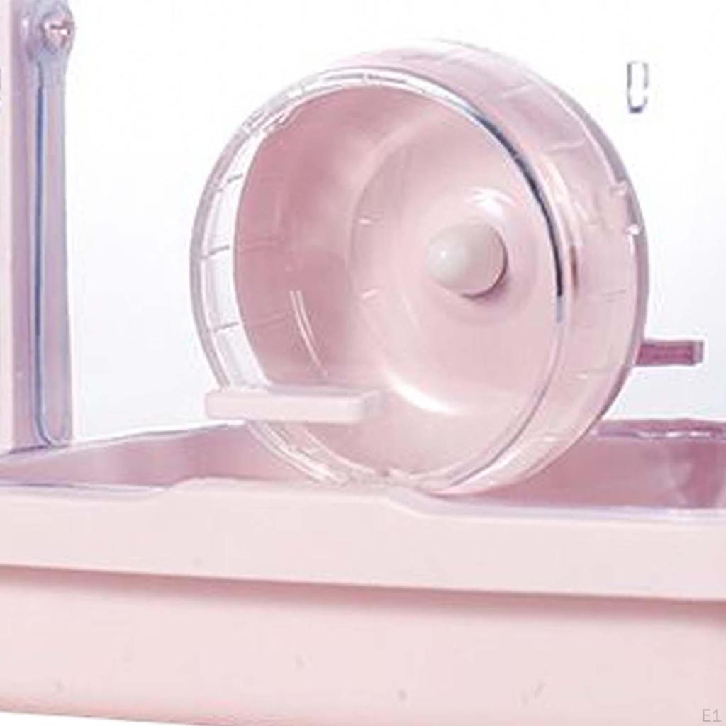 Compact Hamster Habitat with Spinning Wheel for Small Pets