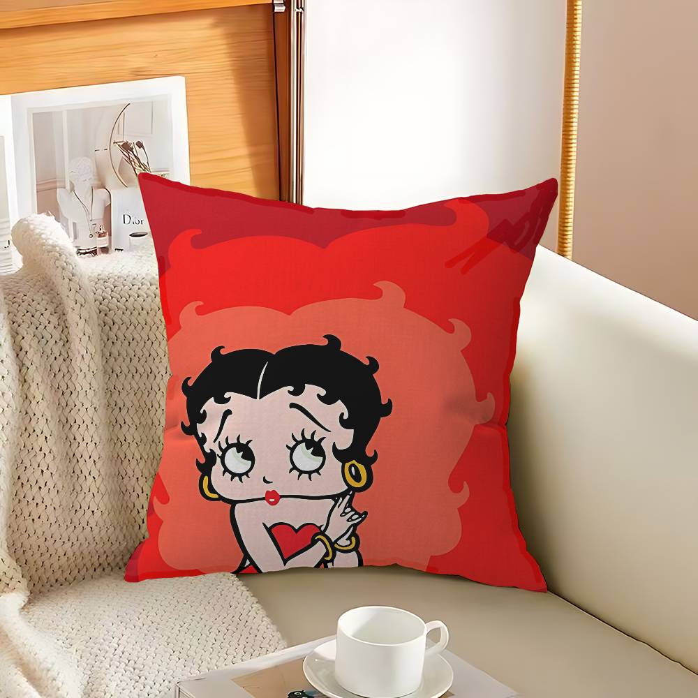 BBetty Girl BBoops Pillow Cushion Cover Pillowcase Living Room Sofa Home Decor Customized