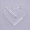 2pcs Acrylic Heart Shaped Clear Bud Vase Desktop Display Decorations Clear 71x81.5x18mm Inner Diameter: 8mm