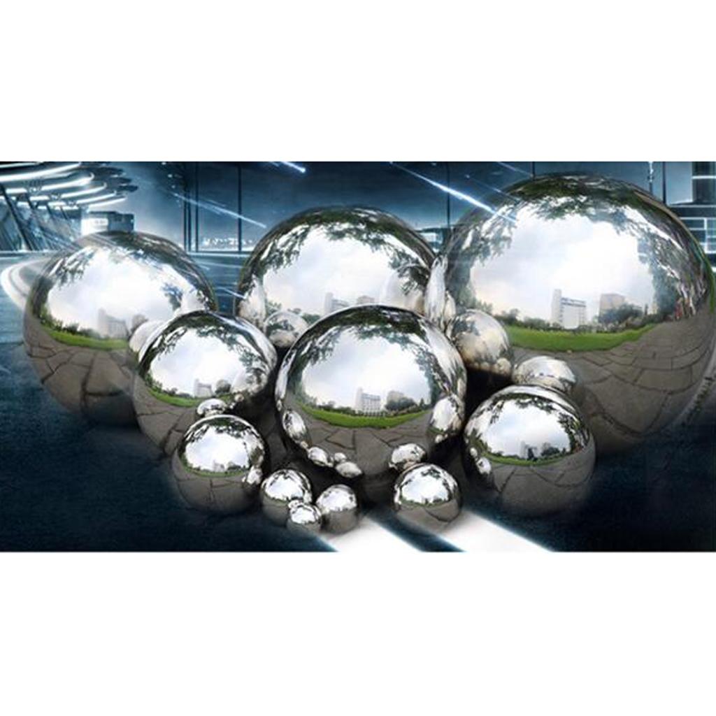 Silver Stainless Steel Sphere Metal Garden Decoration High Shine Mirror Ball for Home Office Outdoor Design