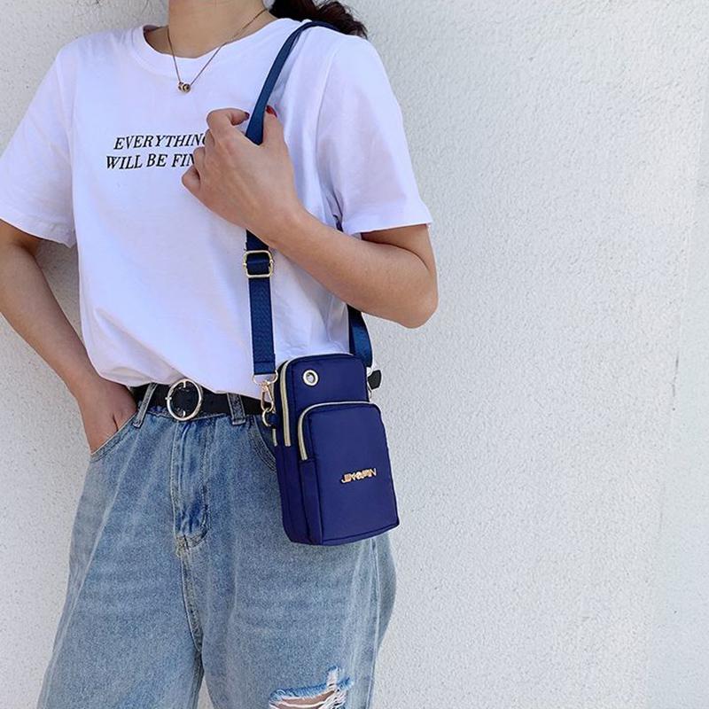 Casual Oxford Shoulder Bags For Women Waterproof Phone Purse Nylon Mini Crossbody Bag Pouch