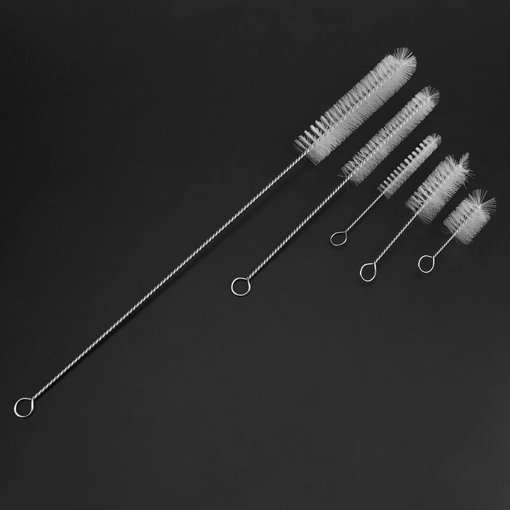 5 szt. Szczotka do prania ze stali nierdzewnej do czyszczenia rurki filtra wody w akwarium