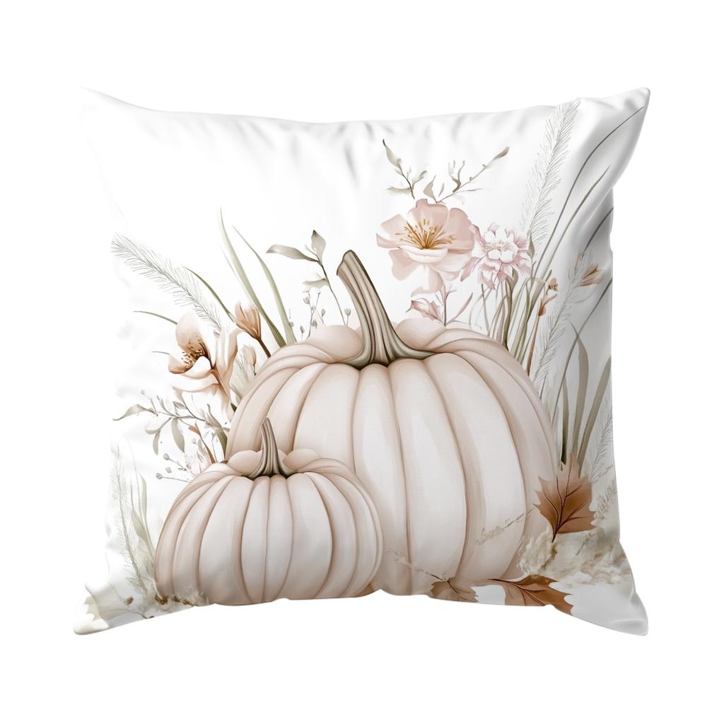 Farmhouse Pumpkin Flower Pillowcase Printed Polyester 45x45cm Throw Pillowcover Decorative Sofa Cushion Pillowslip Home Decor