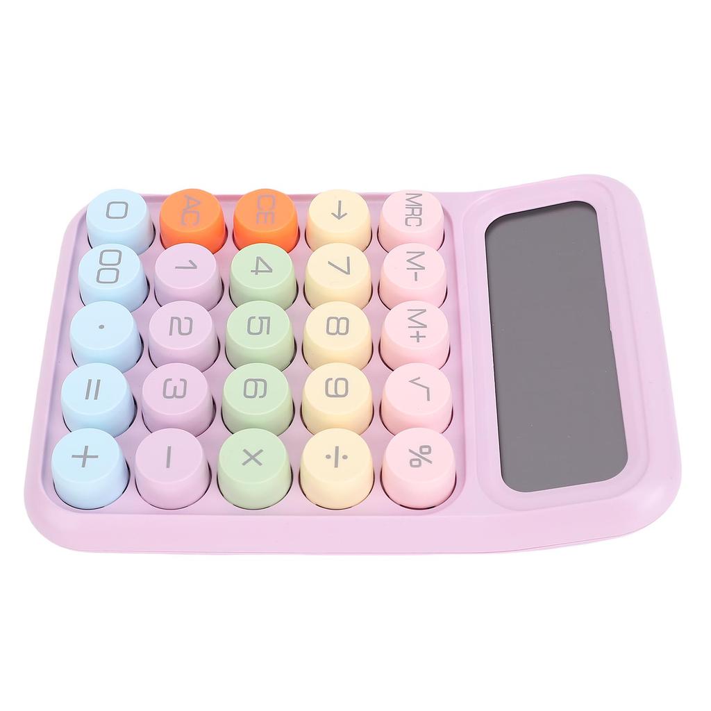 Mechanical Calculator 12 Digit Large LCD Display Big Buttons Electronic for School Business Home Colored
