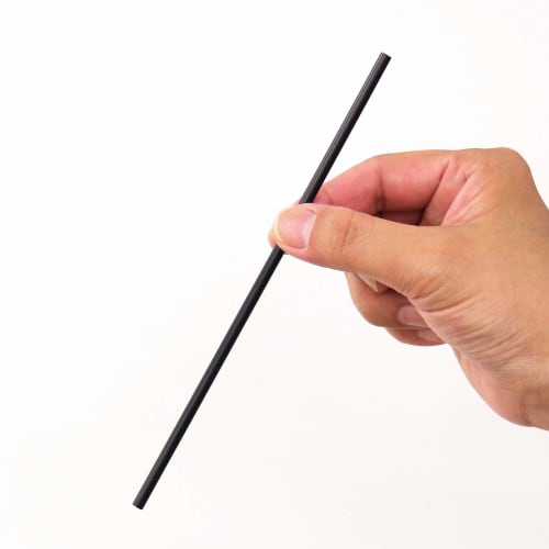 Shibase Kogyo 363 Diamond Straws, Straight, 18cm, 1000 Straws, Black