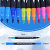Color Pen Set with Water Double Brush Suitable for Adults and Art Painting 12-Color Brush, Head, Pen, Color, Kids, Illustration, Doodle,