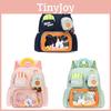 Kids Cute Cartoon School Backpack With Reinforced Spinal Support And Animal Design For Preschoolers