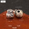 Sterling Silver S999 Wealth Attraction Beads - 3D Money Bag Design for DIY Bracelets