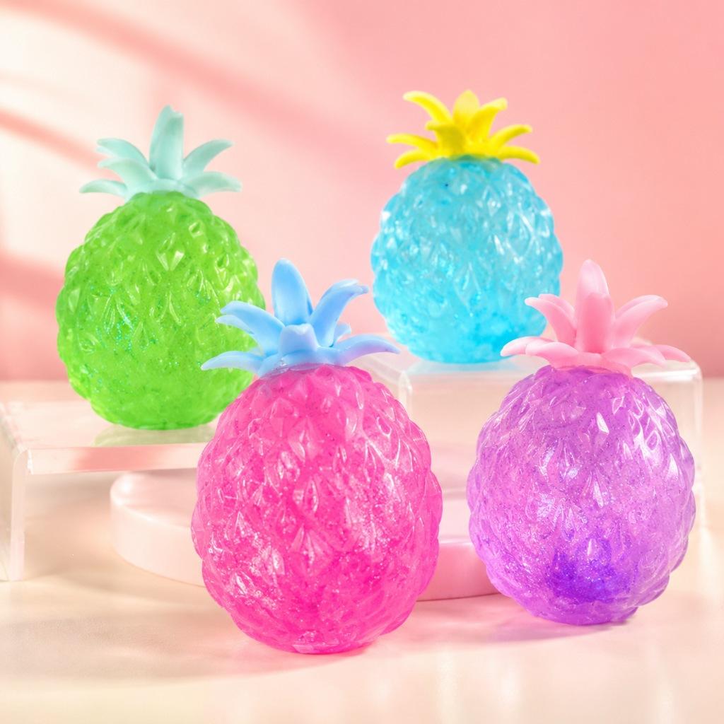 Small Pineapple Maltose Syrup Decompression Ball Pinch Slow Rebound Crystal Pineapple Pinch Music Decompression Vent Toy