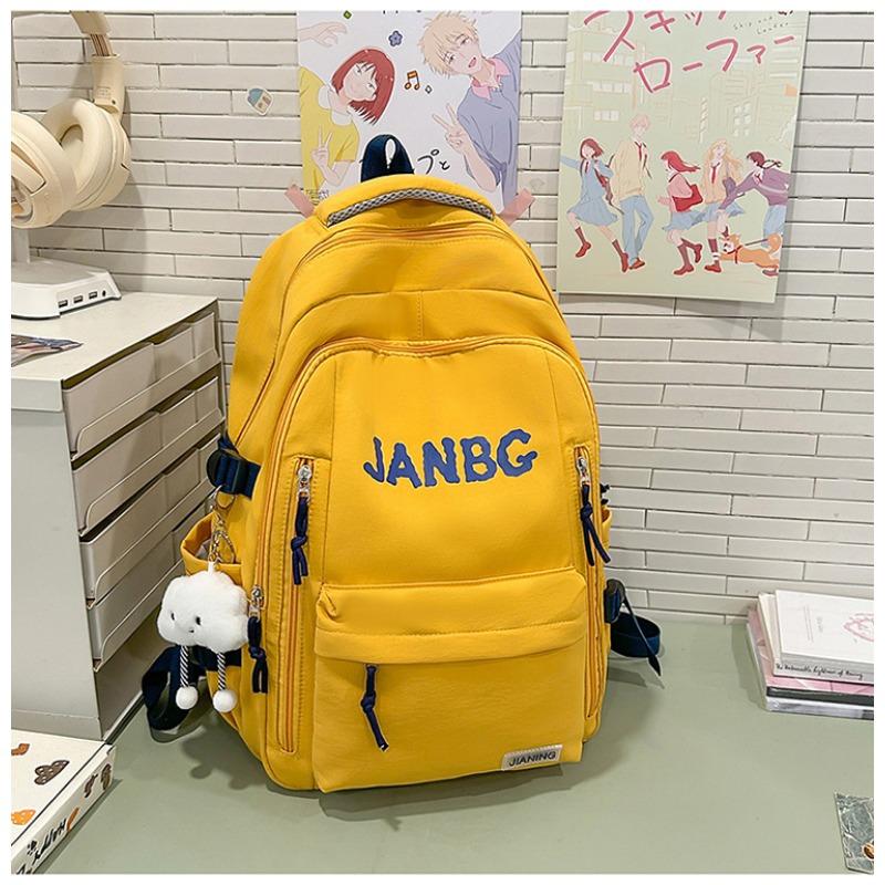 School Bag New High-value College Style Simple Letter Make-up Bag Light Travel Large-capacity Backpack