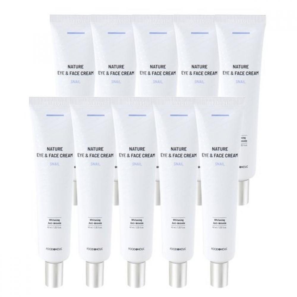 10 Pieces Nature Snail Eye And Face Eye Cream 40ml