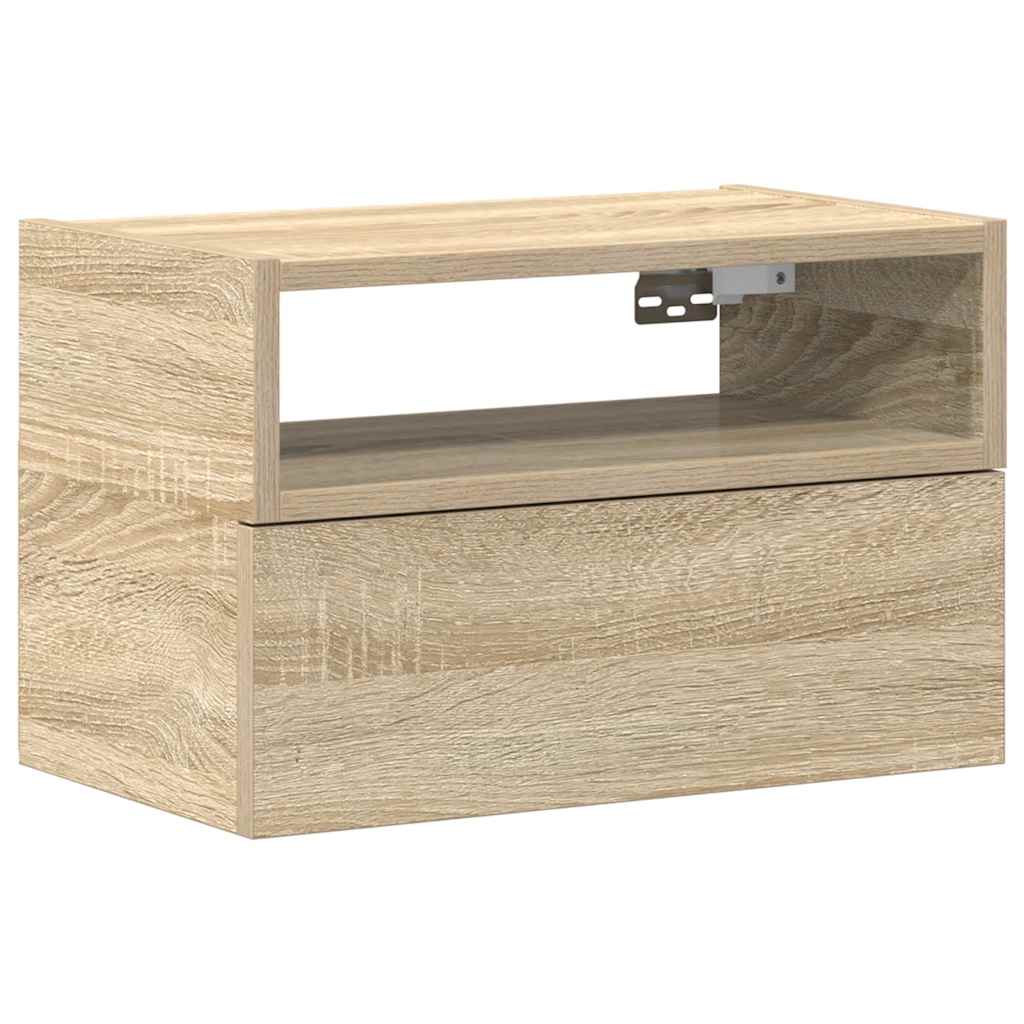 Vidaxl Wisząca Szafka Nocna, Dąb Sonoma, 45X26X28,5 Cm