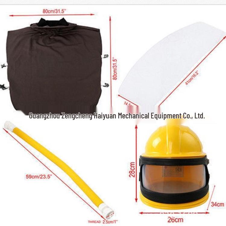 Adjustable Temperature Sandblasting Helmet and Mask