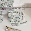Polyester Canvas Flower Clutch Bag Large Capacity Flower Pattern Makeup Bag Zipper Closure Portable Travel Toiletry Bag