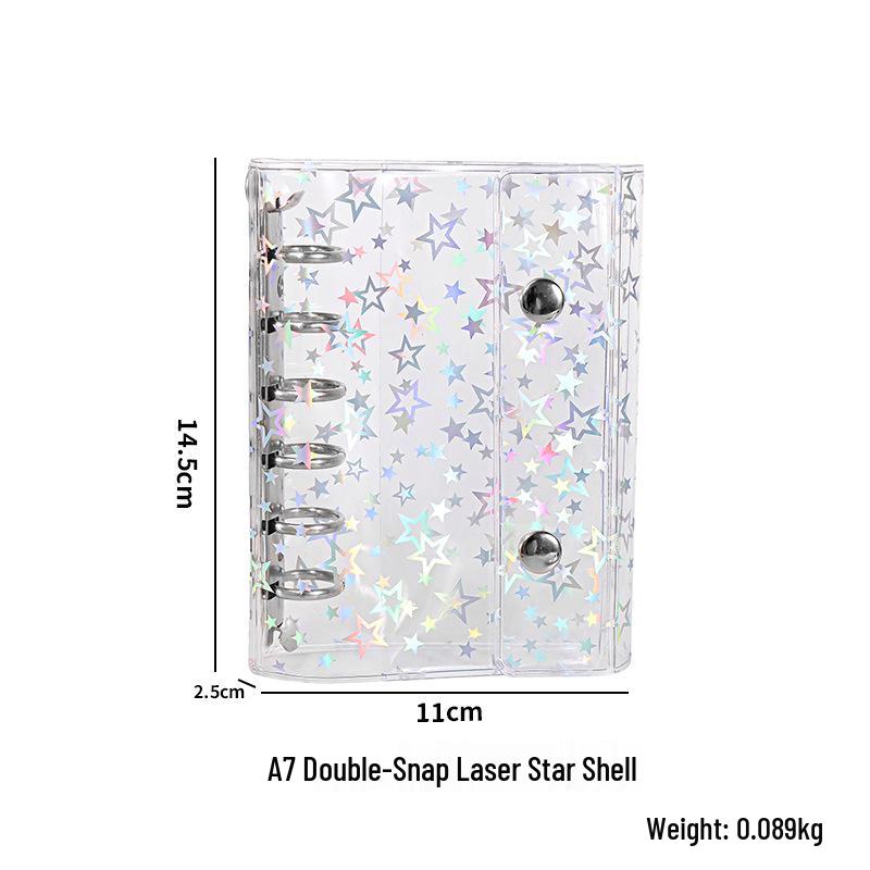 Korean Creative Transparent PVC A6 Binder Notebook Cover