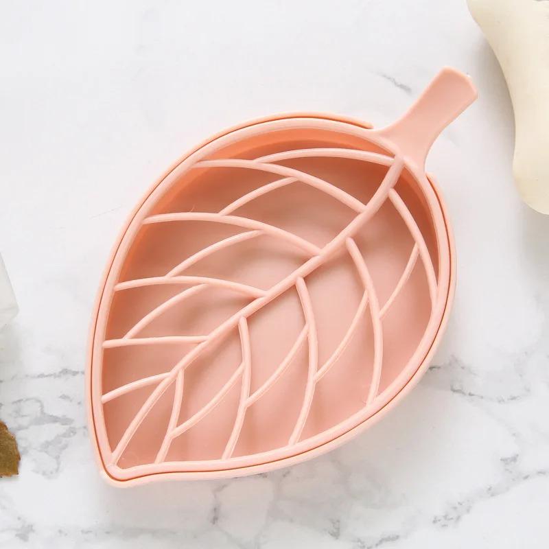 Bathroom Soap Dish Kit Leaf Shaped Soap Holder Drain Soap Box Bathroom Accessories Bathroom Supplies Tools and Measuring Scales