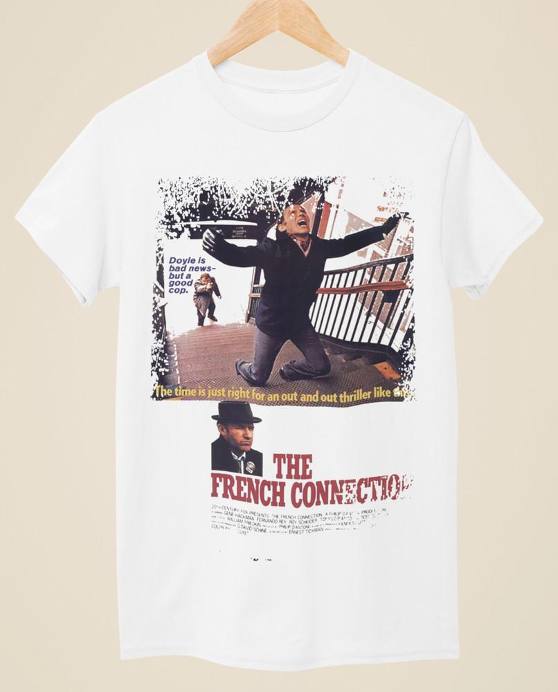 The French Connection - Movie Poster Inspired Unisex White T-Shirt Unisex T-Shirt XL