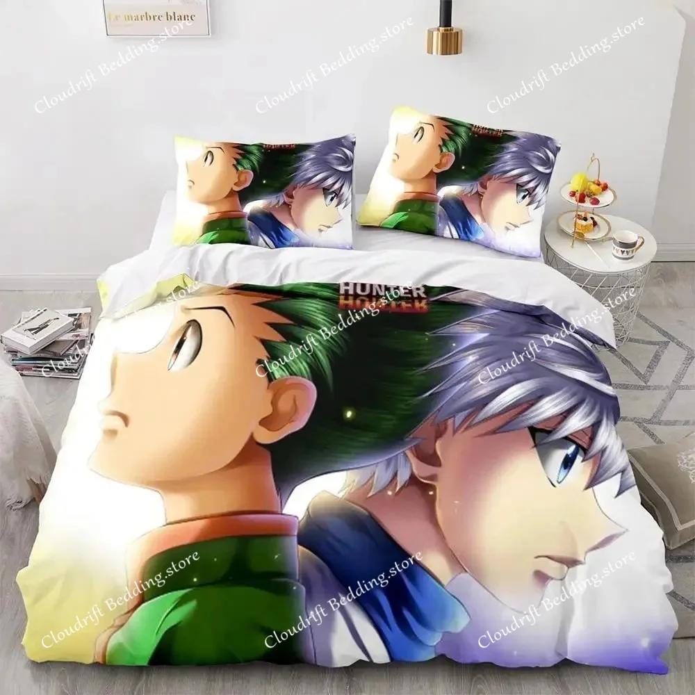 Fashion 3d Printing Anime Hunter × Hunter Bedding Set Single Twin Full Queen King Size Bed Set Adult Kid Bedroom Duvet Cover Set