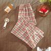 Spring/Summer 2025 Women's Checkered Loose Slimming Wide-Leg Pants - Korean Style Trend