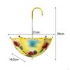 Hanging Bird Feeder Umbrella Shaped Food Container Metal for Balcony