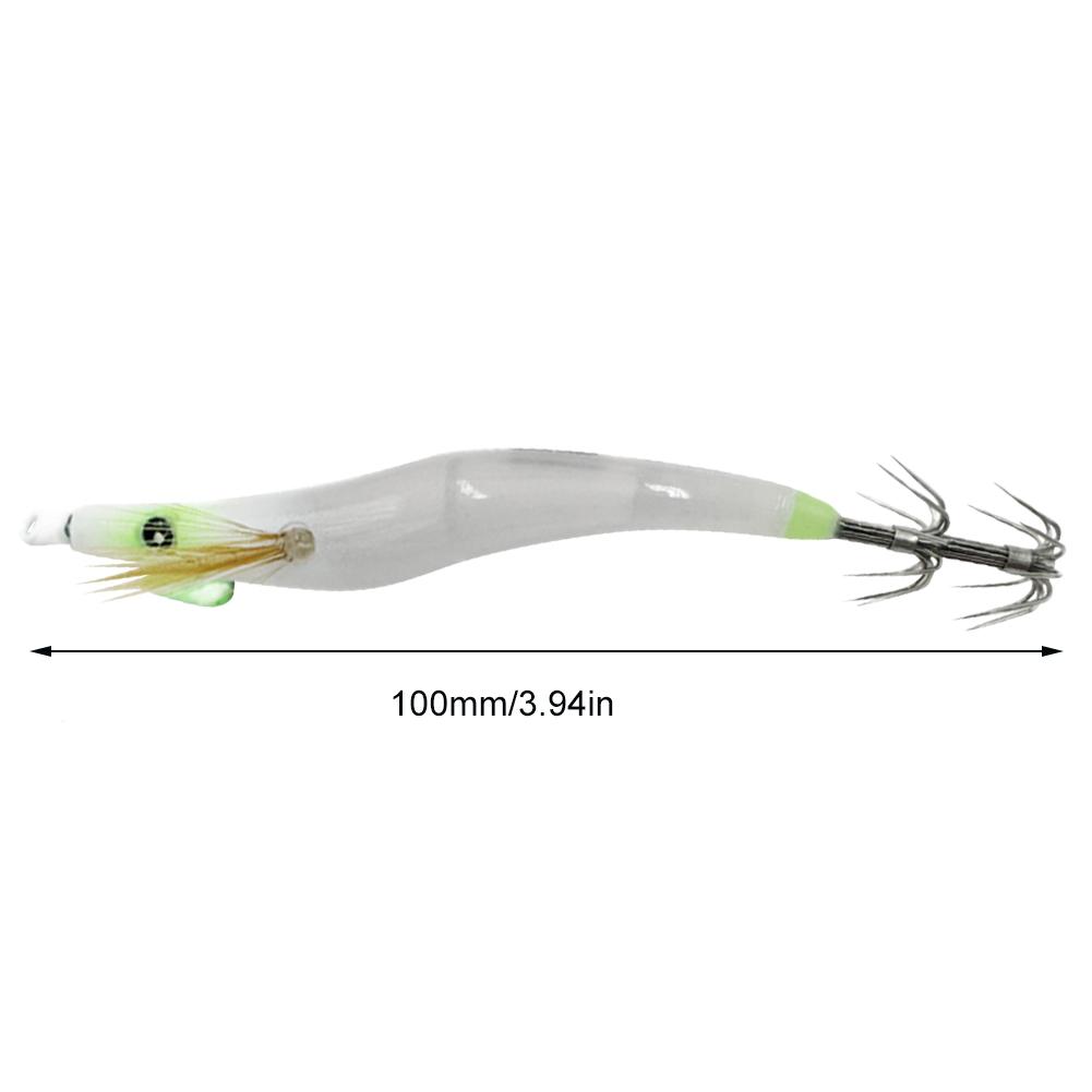 Luminous Lure Octopus Cuttlefish Fishing Bait Simulation with Squid Jig Hook Lure Hook Fishing Tackles Wood Shrimp Squid Lures