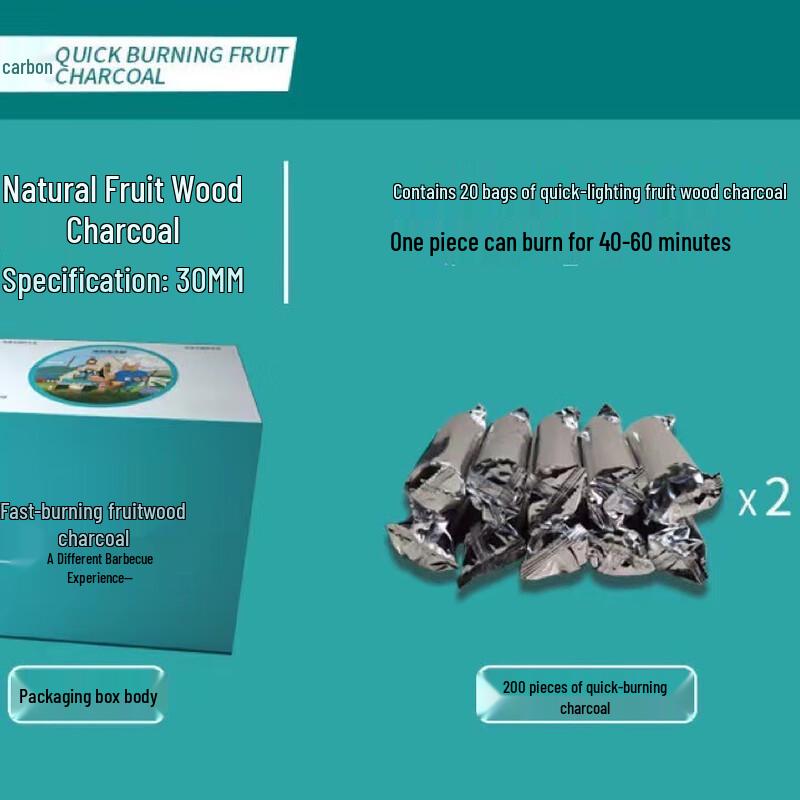 ZISIZ Fruitwood Smokeless BBQ & Hearth Charcoal