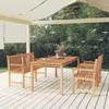 Vidaxl 4-Piece Garden Furniture Set, Solid Teak Wood