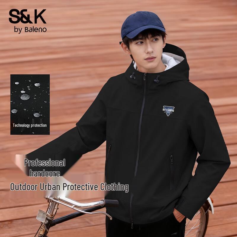 

Baleno Men s S&K Series Hooded Outdoor Waterproof Jacket M