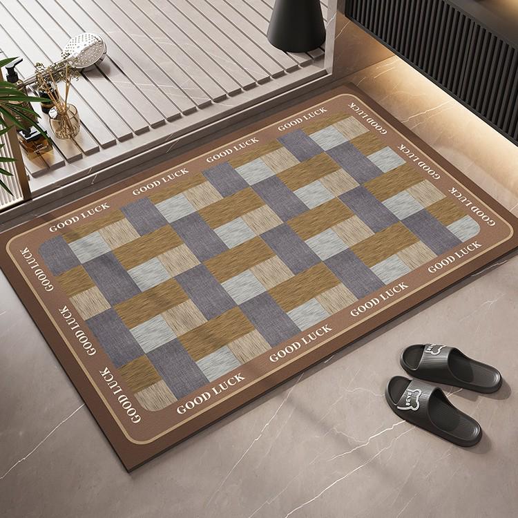 Non-Slip Diatomaceous Earth Absorbent Bathroom Mat - Easy To Clean and Stain-Resistant