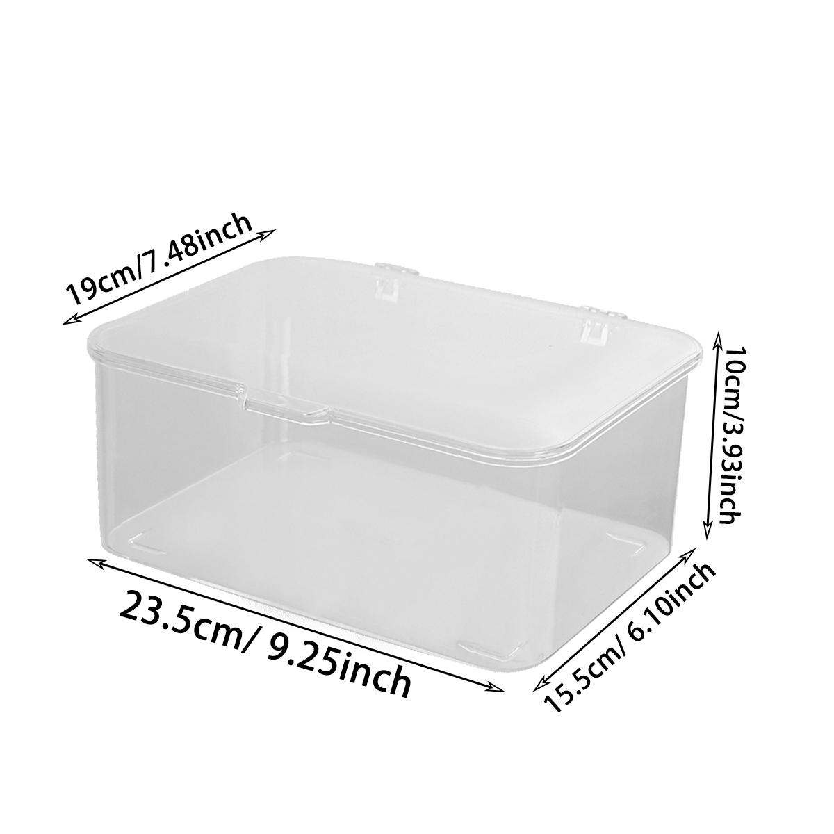 

1pc transparent/transparent black flip cover hair accessory storage box desktop stackable jewelry hair accessory storage box прозрачный