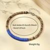 Colorful Rainbow Poly Clay Bead Anklet Boho Surfer Style Beach Foot Jewelry For Women Summer Vacation Accessory Coconut Charm