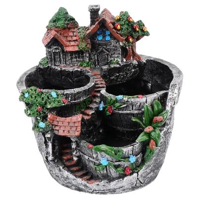 Harz Haus Dekoration Sukkulenten Halter Sukkulenten Blumentopf Desktop Ornament Home Dekorationen Zubehör